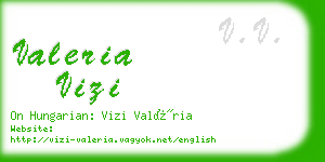 valeria vizi business card